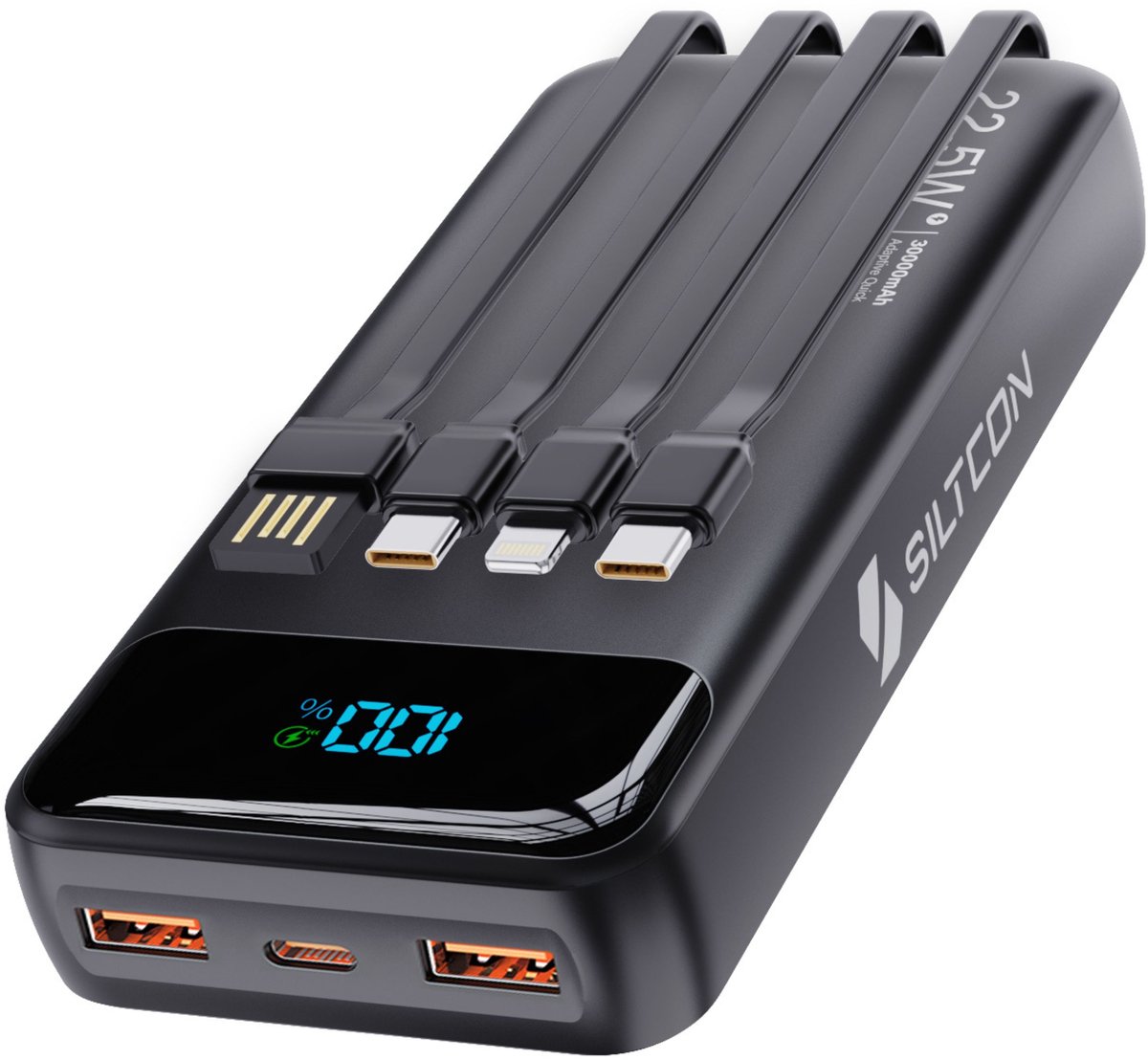 Siltcon Powerbank 30000 mAh- Powerbanks - 22.5W Snellader