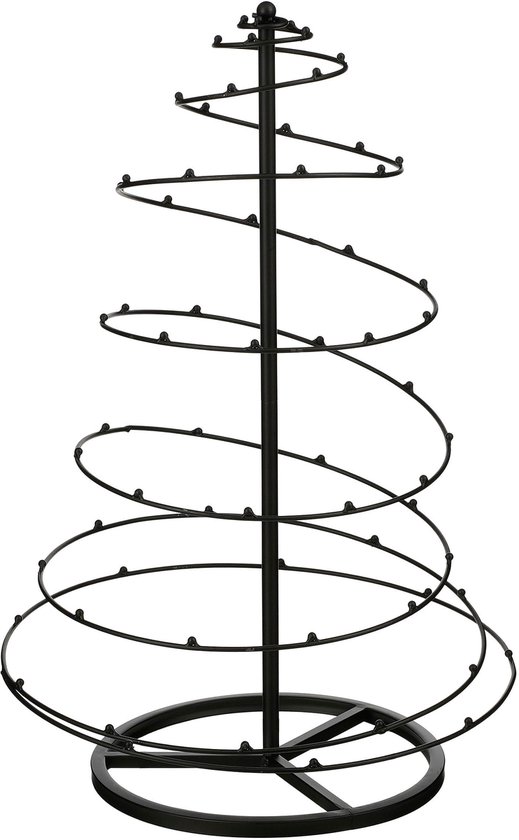 Suspension Mica Decorations pour sapin, noire - h75 x p50 cm