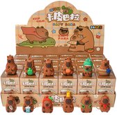 24 stuks sleutelhanger capibara - keychain capybara - uitdeel cadeautje traktatie - speelgoed voor kinderen - blind box - per stuk verpakt in een mooi doosje