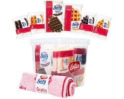 Lotus wafel assortiment met gratis keukenhanddoek - 20 stuks - 921g