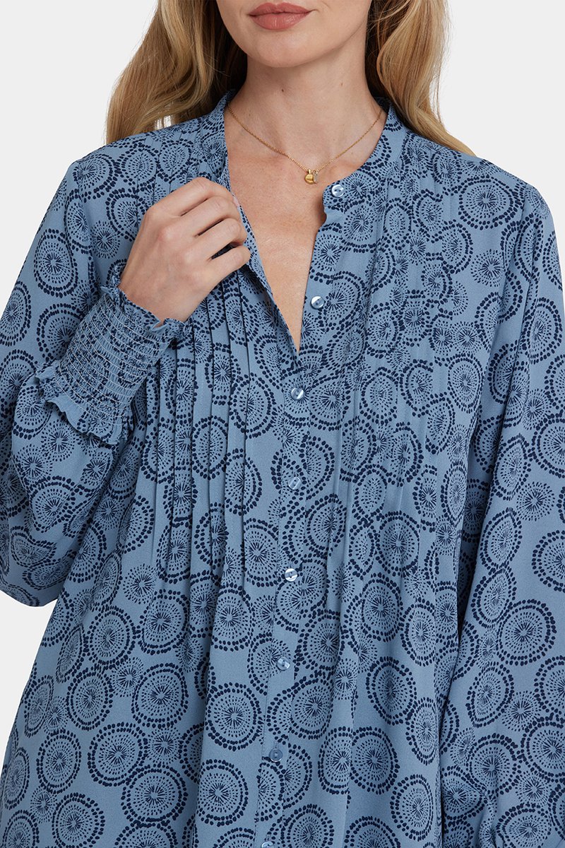 Pleated Peasant Blouse