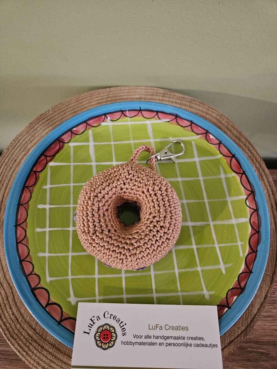 Sleutelhanger Donut Worry Paars