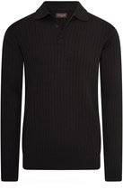 Cappuccino Italia - Heren Trui Mestre Knit Polo - Zwart - Maat S