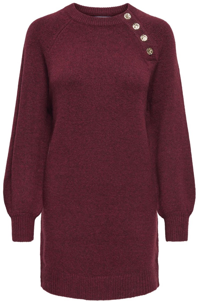ONLY - ONLEMMA LIFE LS BUTTON ONEC DRESS CC KNT - Dames - Mini jurken