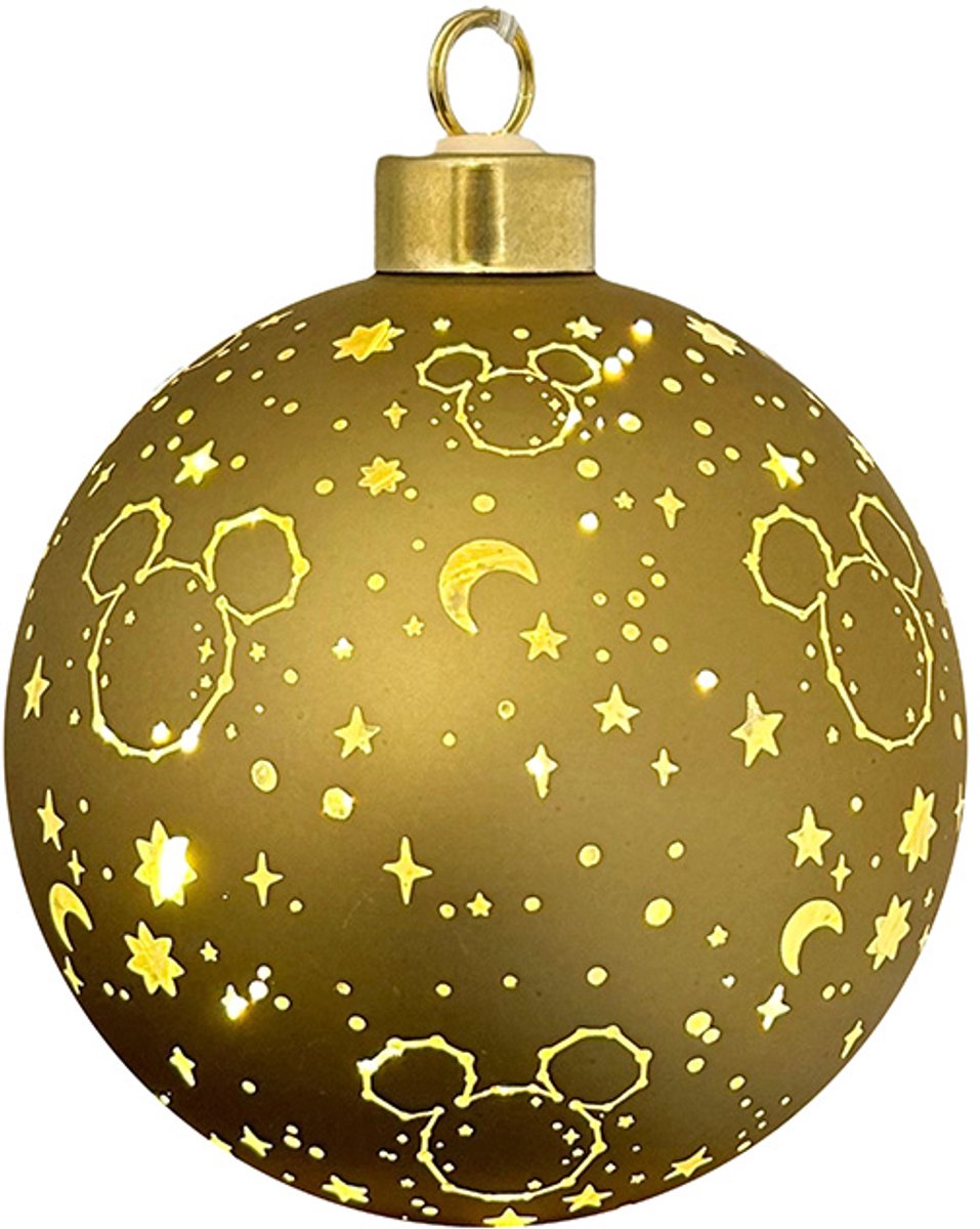 Disney verlichte kerstbal Mickey stars - 10 cm