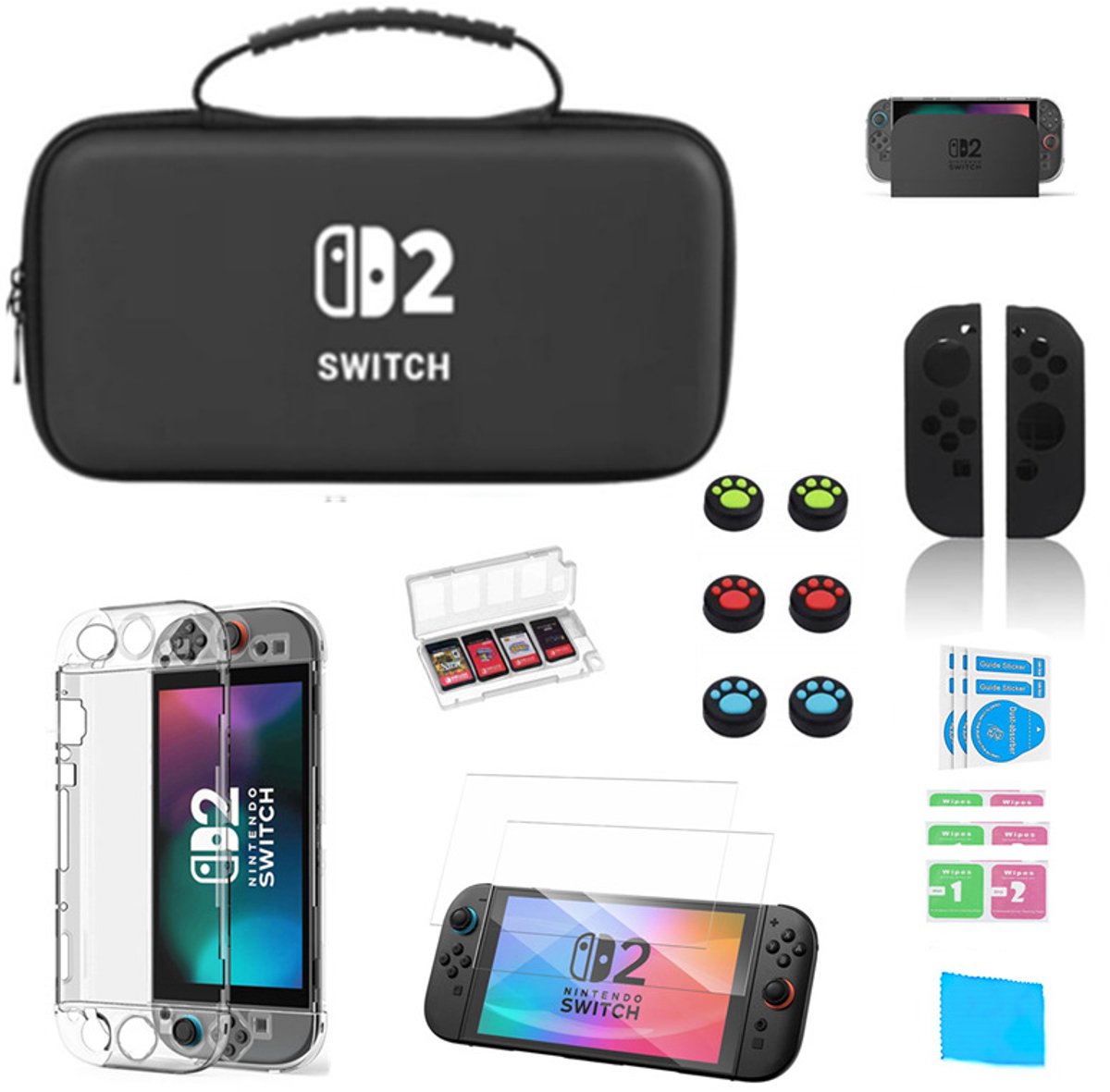 Premium Nintendo Switch 2-hoesje en accessoire-opbergtas