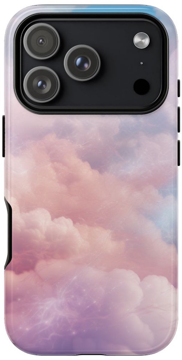 Pastelkleurige Dromerige Wolken – Telefoonhoesje Geschikt voor iPhone 17 Pro