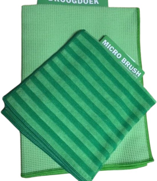 Chiffons de nettoyage Groene Beer Raamset: chiffon de nettoyage à micro-brosse et chiffon de séchage