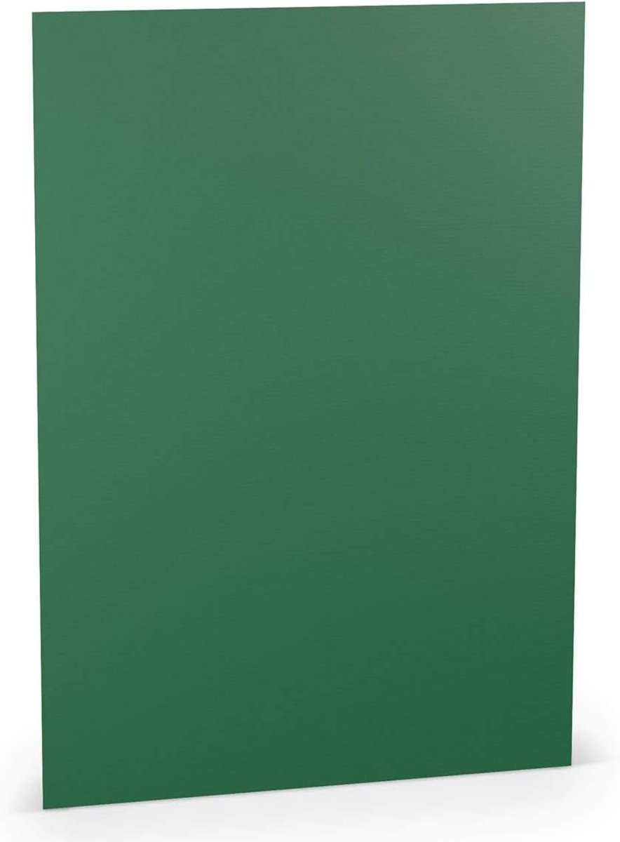 PAPERADO, 50 vellen A4 gekleurd geribbeld papier dennengroen , 160gr, knutselpapier 29,7 x 21 cm om te beschilderen, knutselen en bedrukken PAK VAN 50 VELLEN