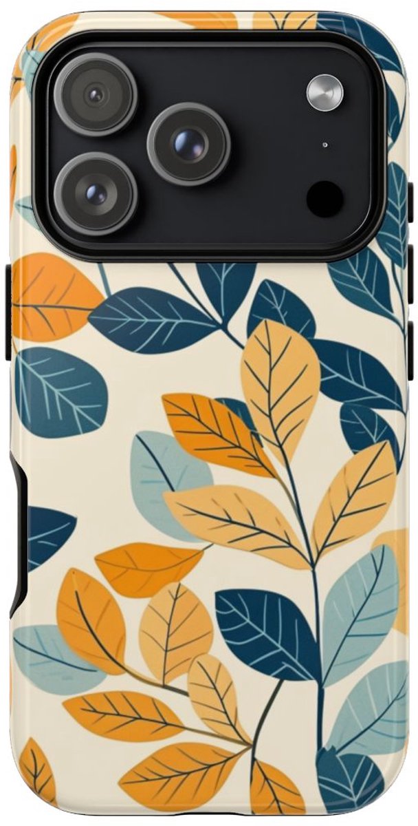 Kleurrijk Bladmotief – Telefoonhoesje Geschikt voor iPhone 17 Pro