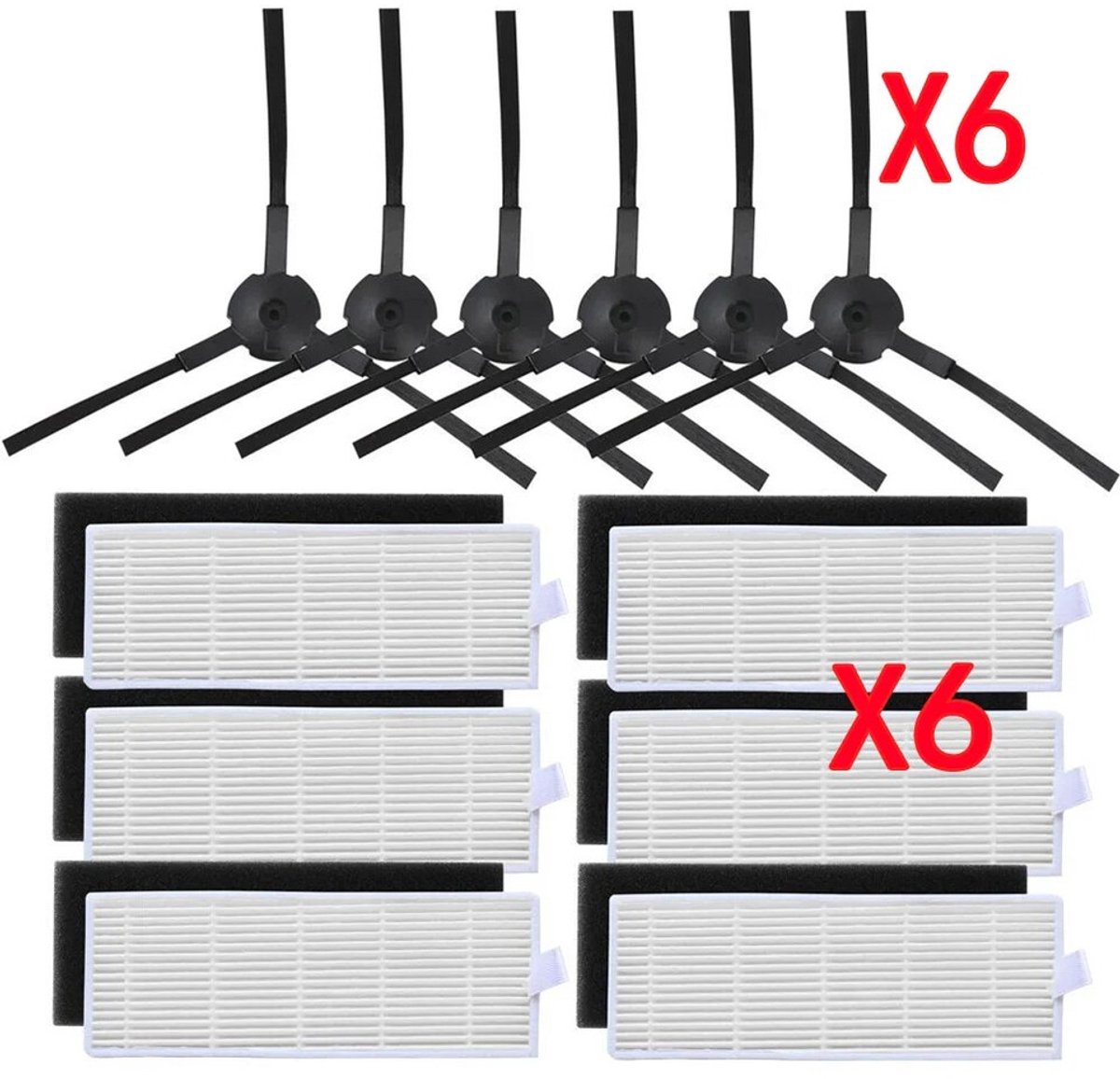 Geschikt voor Onderdelen Geschikt voor robotstofzuigers Geschikt voor ILIFE A4 T4 X432 X430 Hoofdborstel HEPA-filter