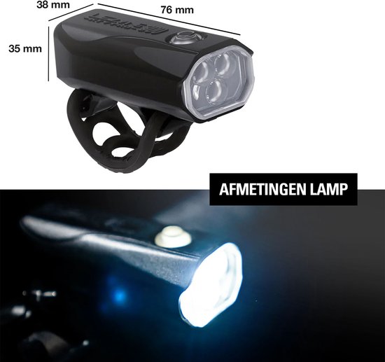 Lezyne KTV Drive Pro 300+ Voorlamp - Fietsverlichting - Fietslicht voor - USB oplaadbaar - Waterdicht - 100 branduren - 300 lumen - Zwart van Lezyne — afbeelding 2