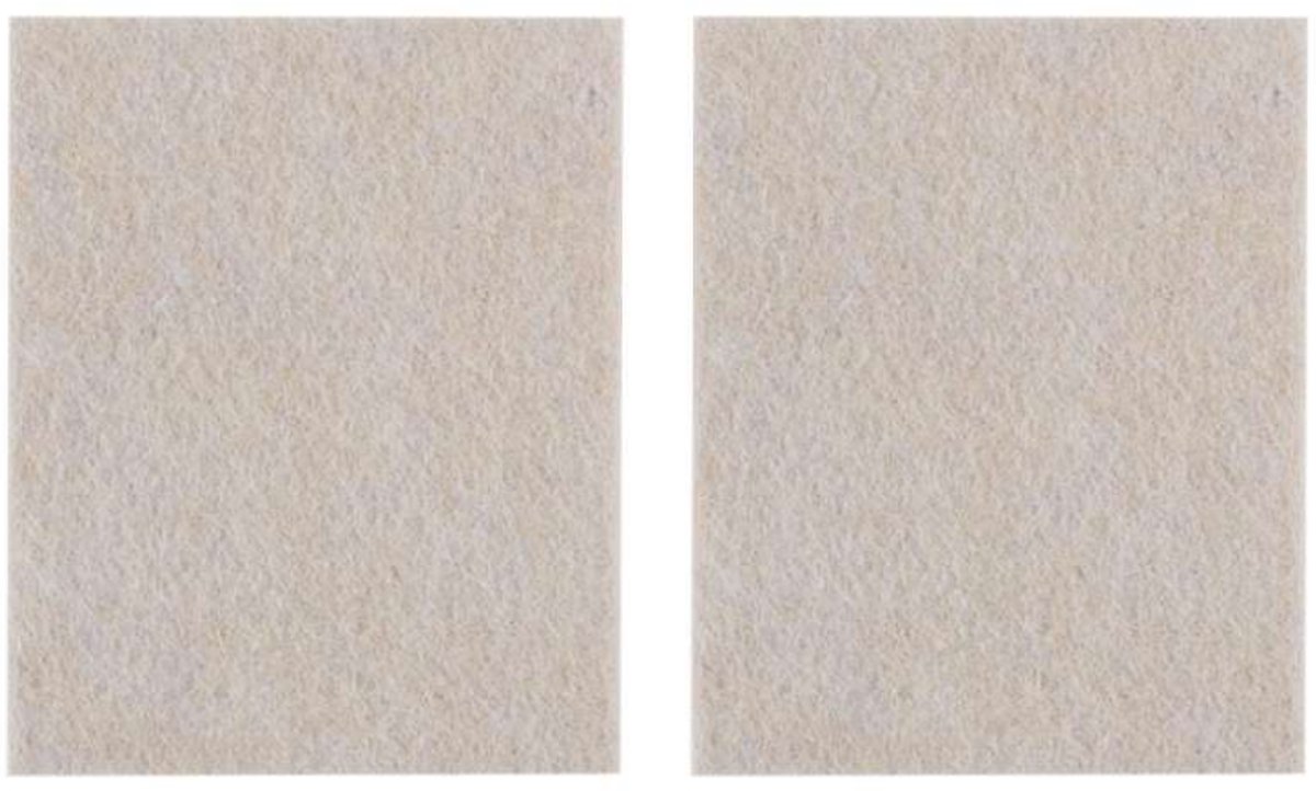 Zelfklevende viltjes rechthoek – Lichtbruin – 80 x 100 mm – 2 stuks