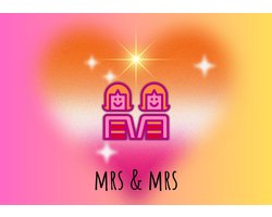 Set van 6 verschillende wenskaarten voor lesbisch huwelijk. Mrs & Mrs Lesbische vrouwen kaarten voor felicitatie of uitnodiging voor bruiloft. Queer huwelijkskaart. Trouwkaart bruidspaar of geregistreerd partnerschap, kaart voor samenwonen lesbiennes