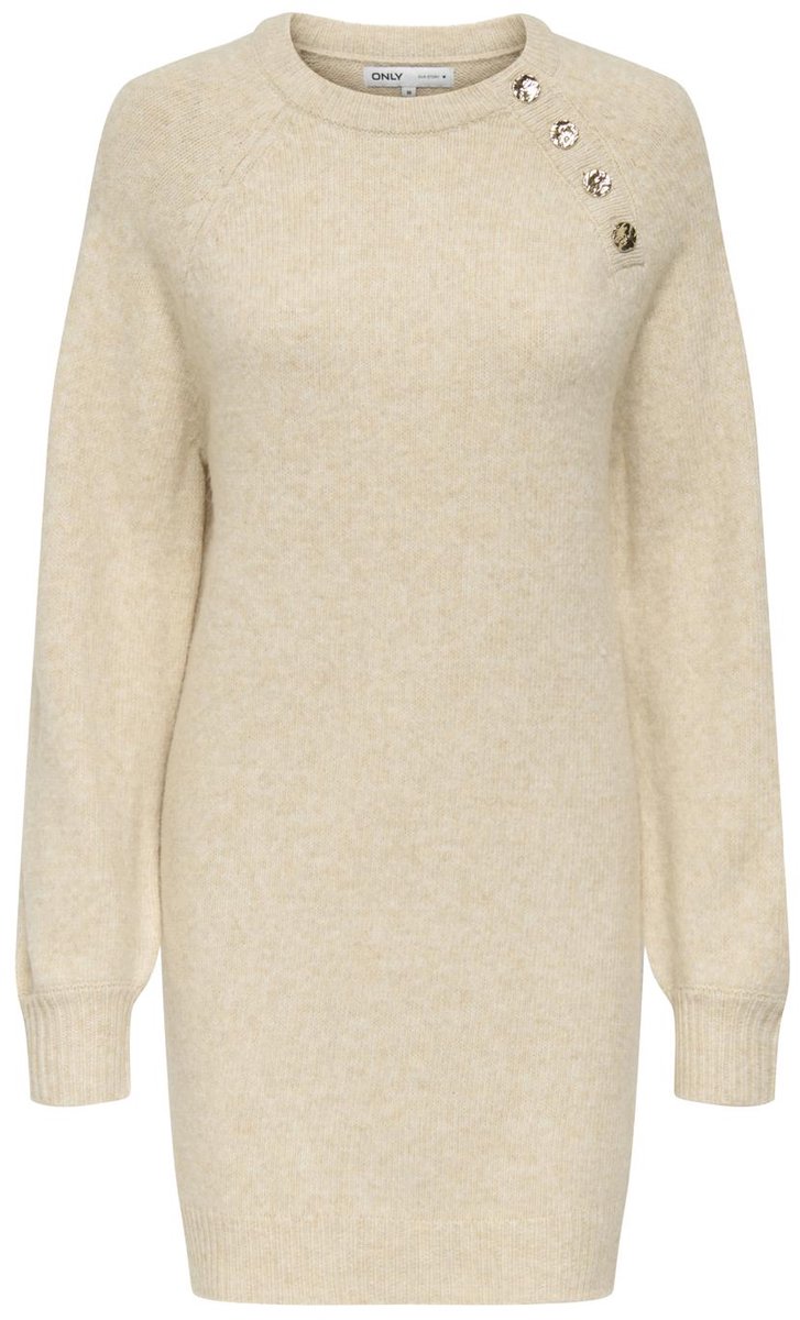ONLY - ONLEMMA LIFE LS BUTTON ONEC DRESS CC KNT - Dames - Mini jurken