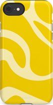 Étui Casetastic Convient pour Apple iPhone 7/8/SE - Coque Protectrice Duo-couche Élégante - Rayon de Soleil Jaune Citron
