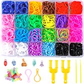 Behave Loombandjes Starterspakket - Loom - Loombox - Eco Friendly Latexvrije Loom Elastiekjes - 24 Kleuren - Veel accessoires
