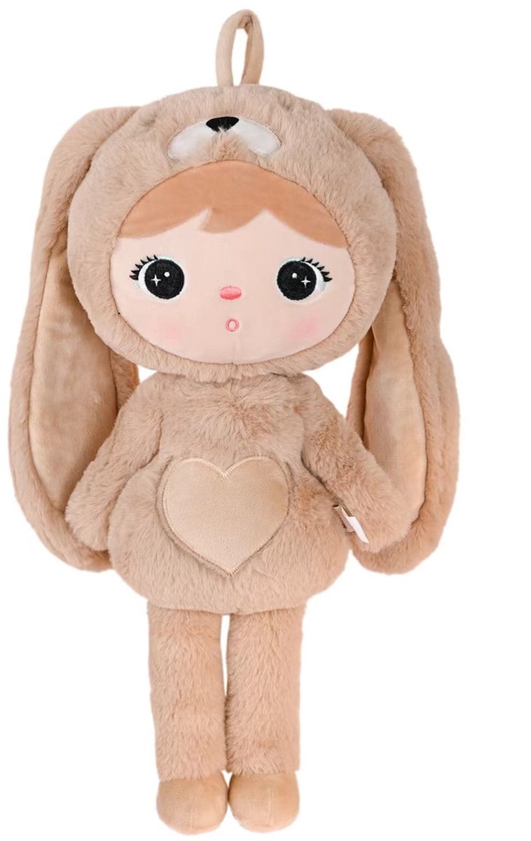 Knuffel|Metoo|beige|geboortecadeau|zacht|Konijn|gepersonaliseerd