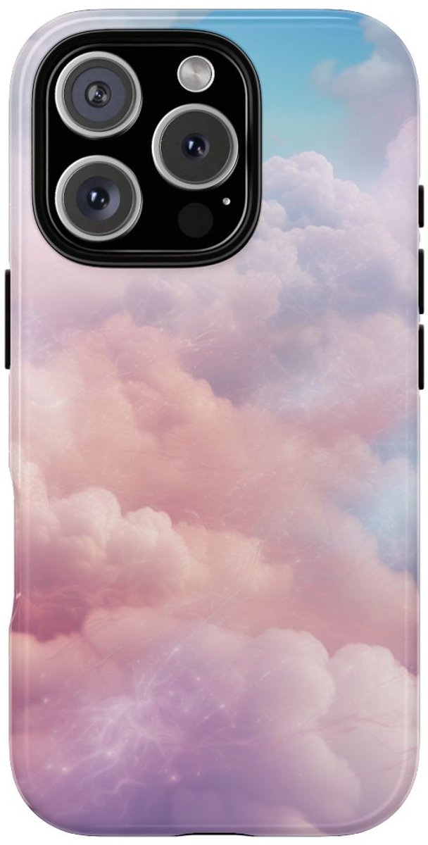 Pastelkleurige Dromerige Wolken – Telefoonhoesje Geschikt voor iPhone 16 Pro