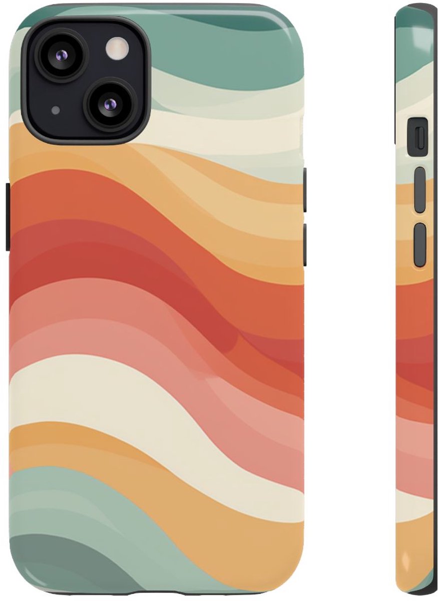 Golvend Veelkleurig Patroon – Telefoonhoesje Geschikt voor iPhone 13