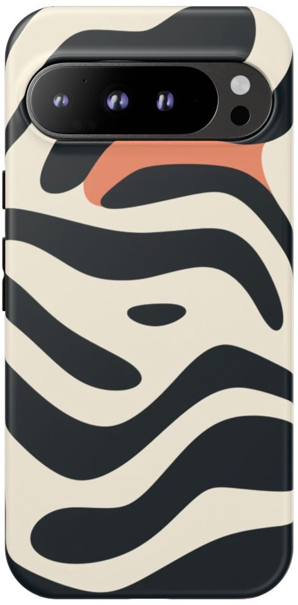 Abstracte Golvende Lijnen – Telefoonhoesje Geschikt voor Google Pixel 9 Pro XL