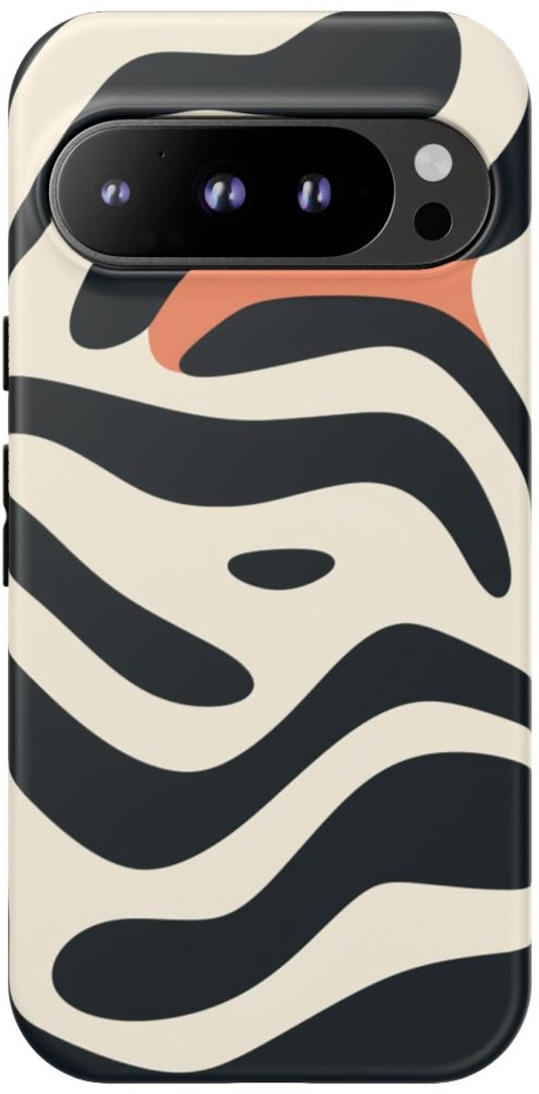 Abstracte Golvende Lijnen – Telefoonhoesje Geschikt voor Google Pixel 9 Pro