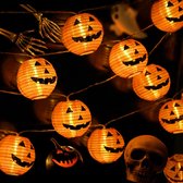 Lichtsnoer - USB - Halloween Decoratie - Pompoen Lampjes 10 LED - Warmwit 3500K - Buitenverlichting IP44 - 1,5 m