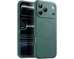 Zandarix Compatible avec Apple iPhone 17 Pro - Coque souple et soyeuse - Absorbant les chocs avec Protection d'objectif - Compatible avec Mag - Coque arrière - Vert