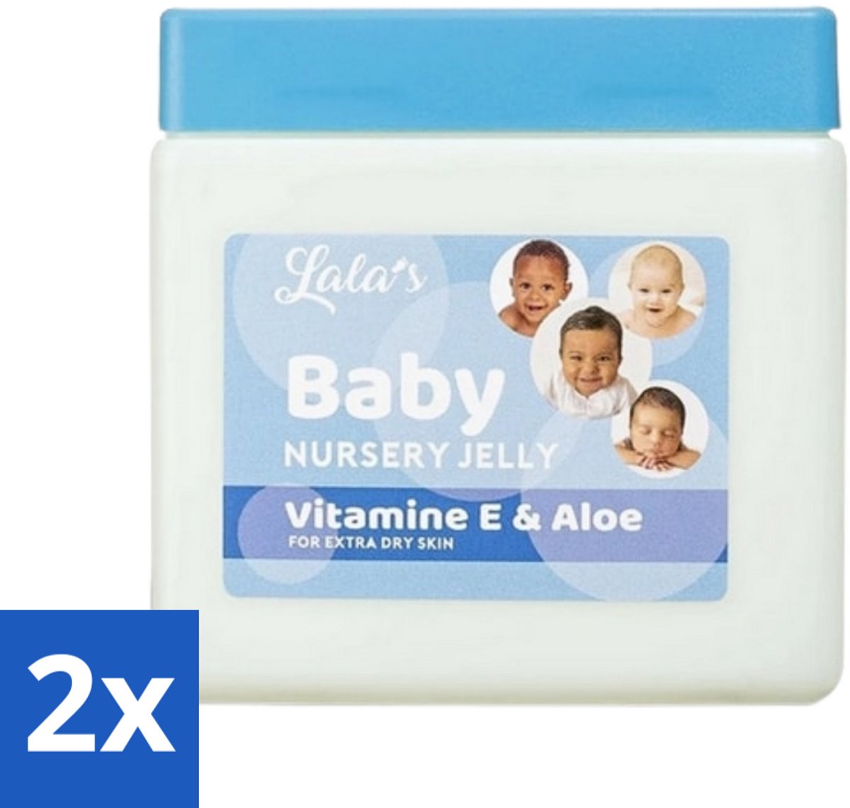Image of 2 x Lala's - Baby Vaseline - Smooth & Creamy - Verzachtende Formule - 368g - Baby Vaseline - Babyhuid Verzorgen - Verzachtende Crème - Droge Babyhuid - Baby Crème