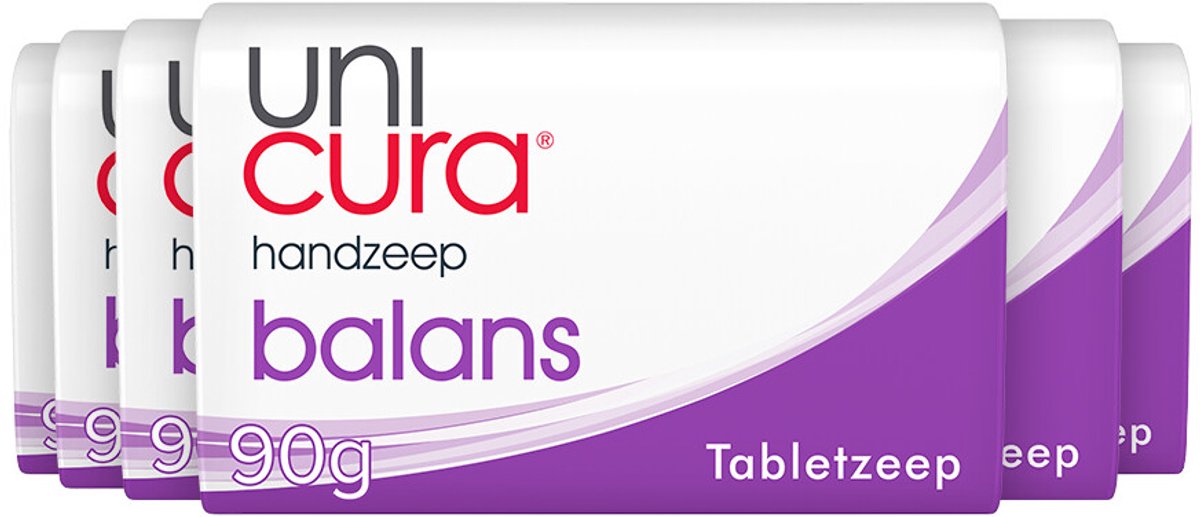 Unicura Tabletzeep Anti Bacterieel Balans - 6 x 180 gr - Voordeelverpakking