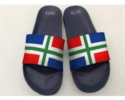 Groningen - Badslippers - Maat 45/46 - Cadeau - Kerst - Sint - Groninger Vlag