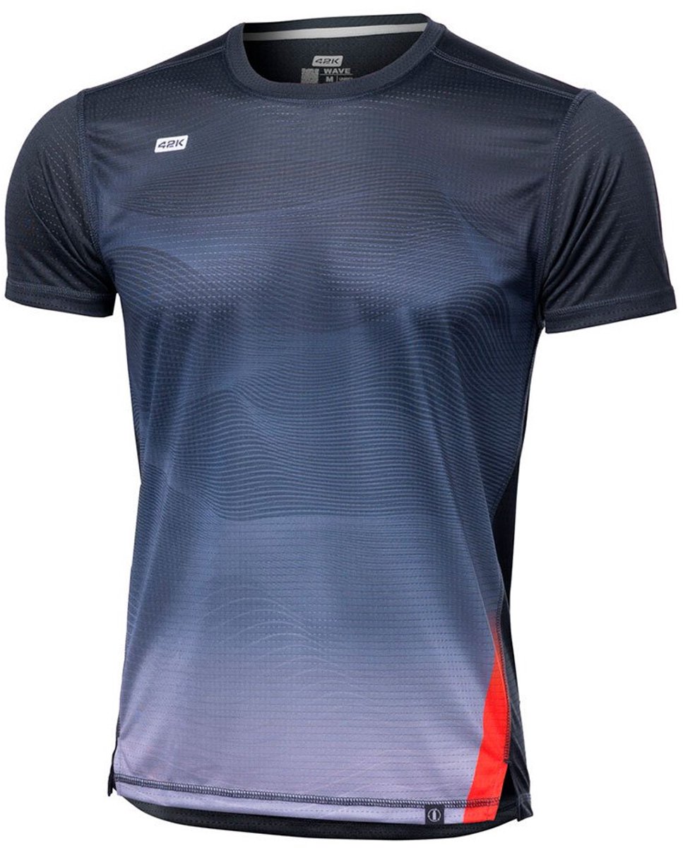 42k Running Wave T-shirt Met Korte Mouwen Zwart,Grijs M Man