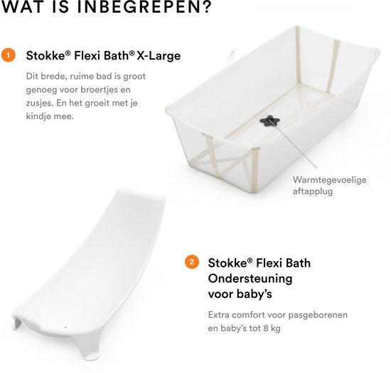 Stokke® Flexi Bath® Xl + Badinzet Bundle | Sandy Beige — afbeelding 2