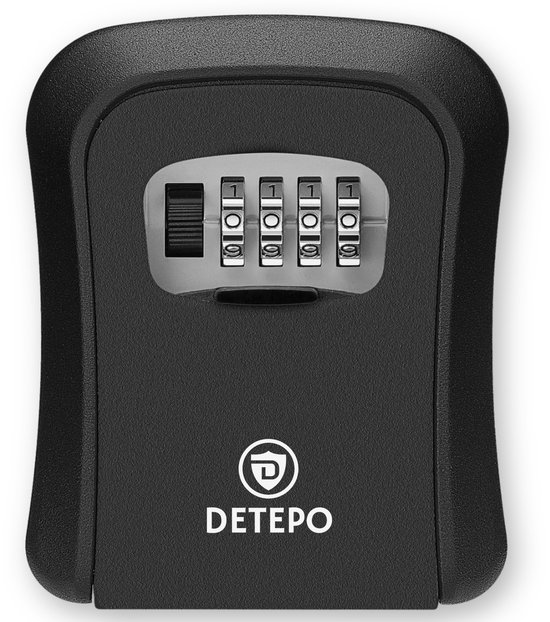 Sleutelkluisje met Code voor Buiten - Sleutelkastje met Cijferslot - Incl. Wandmontage - Zwart