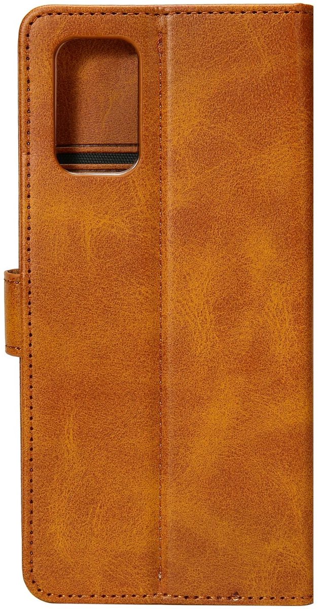Rixus Bookcase For Samsung Galaxy S22 Ultra 5G S908B Light Brown