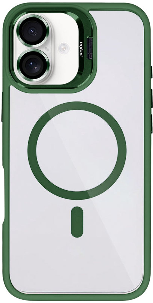 Rixus Classic 03 Case With MagSafe For Apple iPhone 16 Dark Green