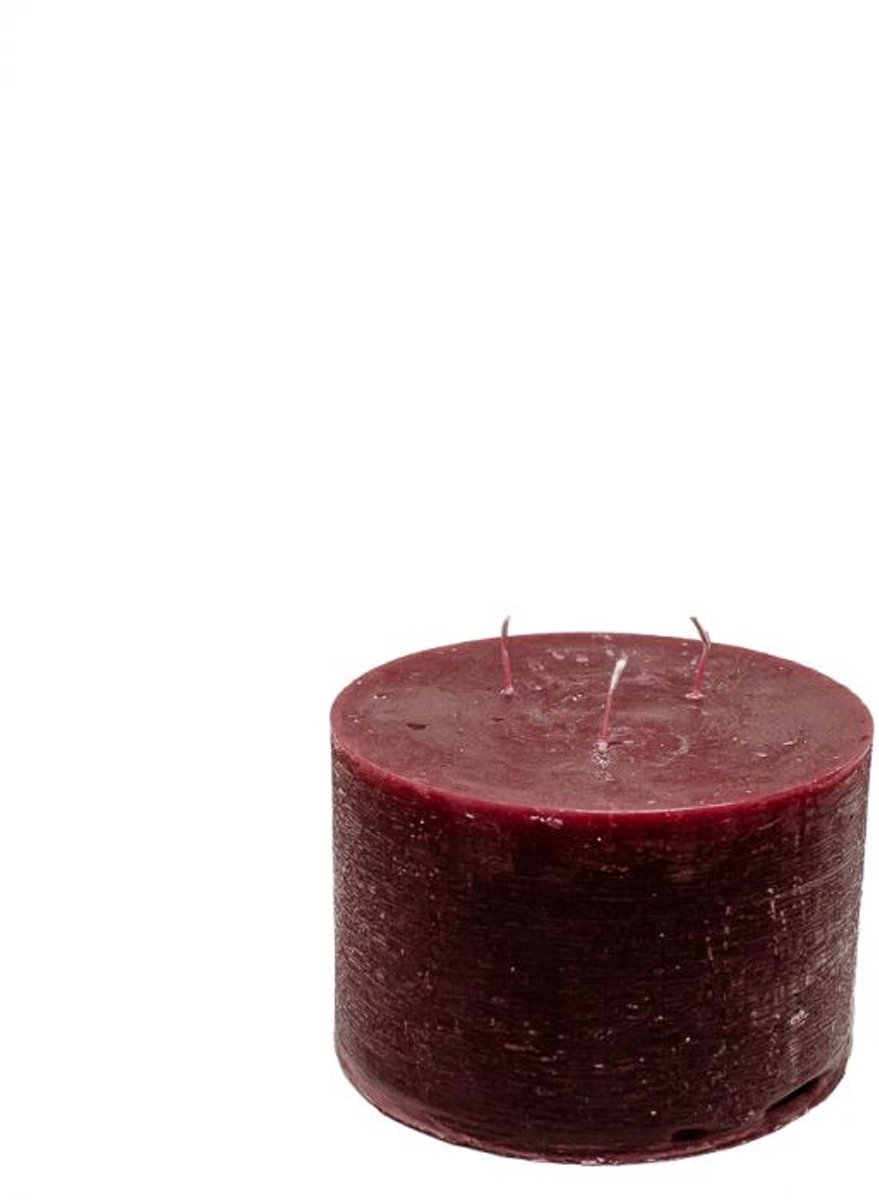 Stompkaars - stompkaars | wine red | ø15x10 cm - zwart - ø15x10x