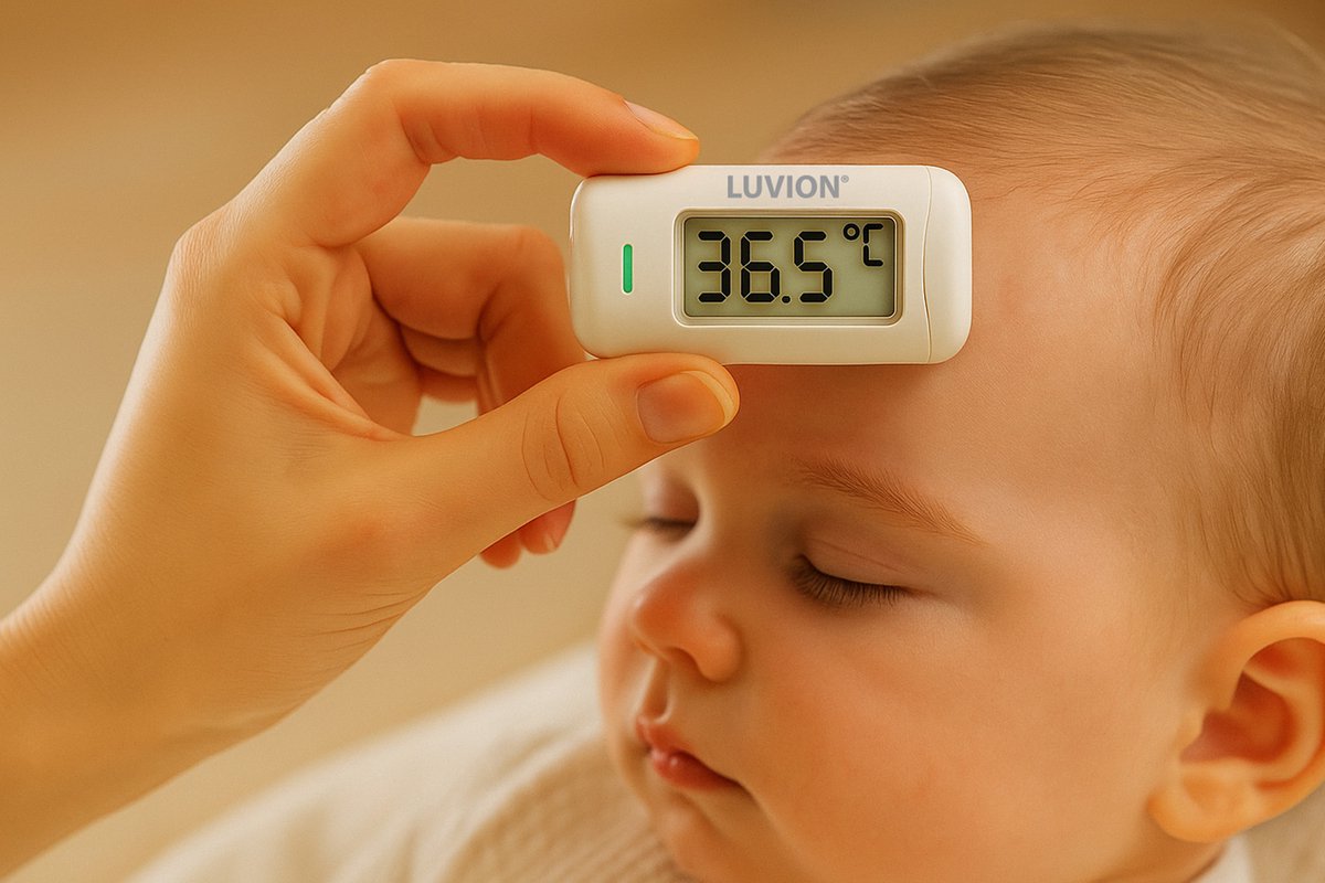 LUVION® Voorhoofd Thermometer - Digitale Infrarood Koortsthermometer - Thermometer Baby t/m Volwassenen — cadeau in Cadeau-ideeën - foto 4