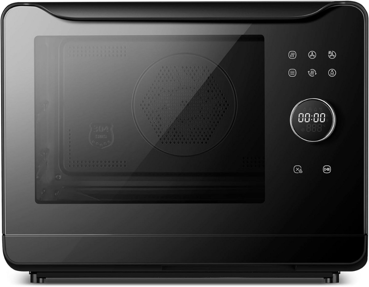 SCH® Stoomoven - Zwart - 42cm x 41cm x 34cm