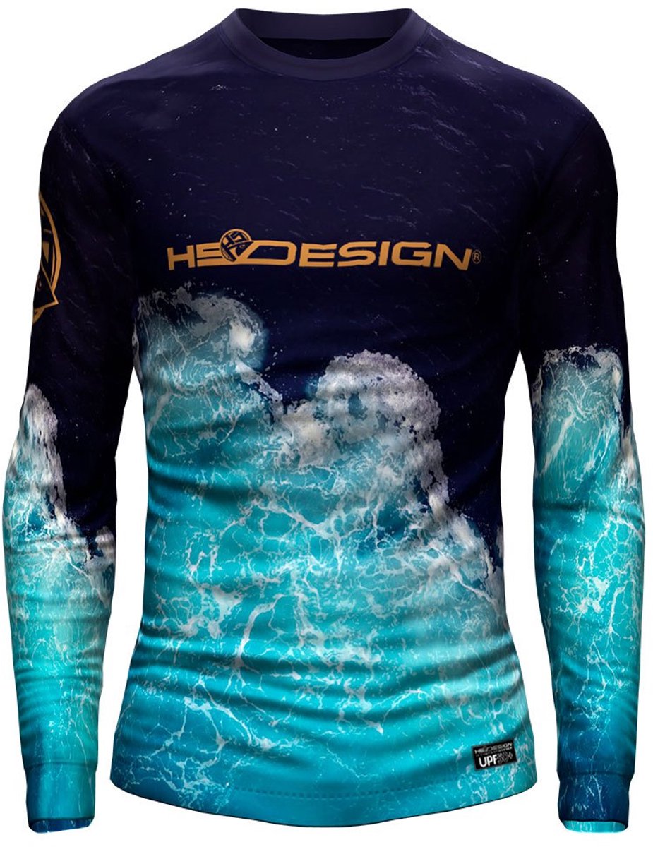 Hotspot Design Ocean Performance Hotspot Uv-werende Langarm T-shirt Blauw L Man