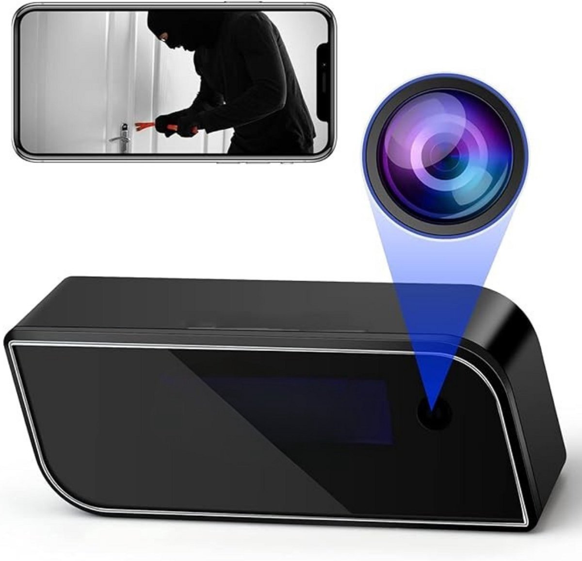 Lexium Verborgen Camera - Spionage Camera - Geheime Camera - Spy Camera - Spycamera - Spion Camera - Verborgen Mini Camera - Spy Camera Mini - Afluisteren - Afluisterapparatuur