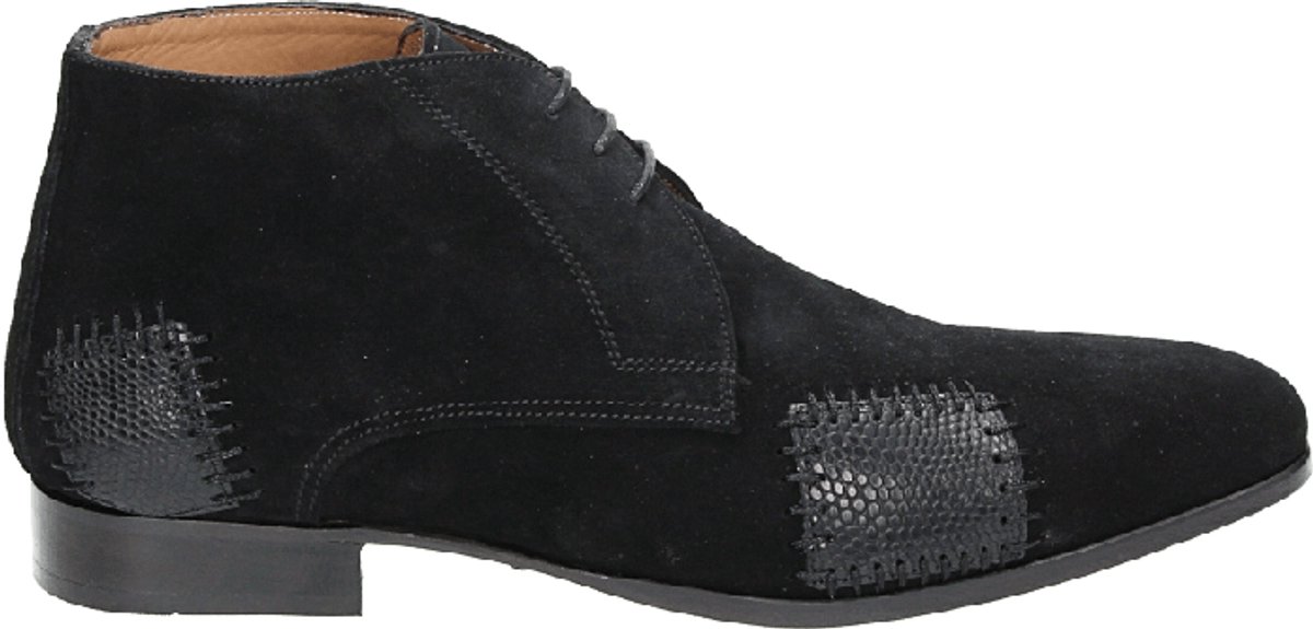 Van Bommel - MAGMA 02.01 - Vrije tijd half-hoogHeren veterschoenHeren sneakers - Kleur: Zwart - Maat: 45.5