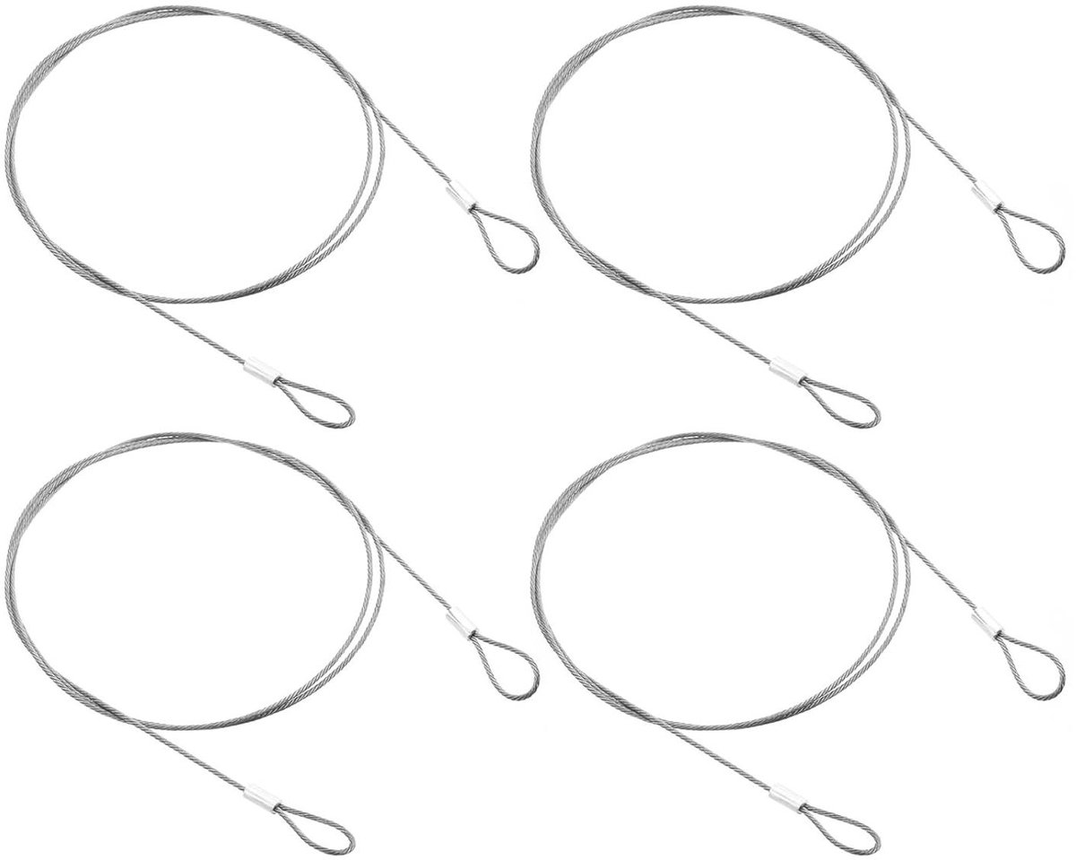 Allecto plus - Sleutelkoord-kabels voor buiten - 4 stuks, roestvrij staal - 100 m x 1,5 mm