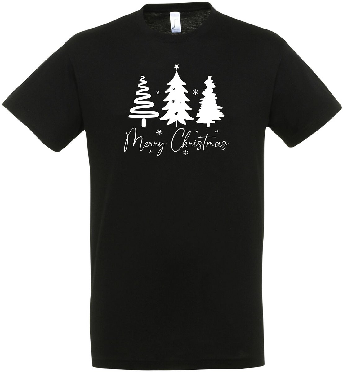 Merry Christmas Kerstbomen T-shirt - Unisex - Kerst - Christmas - Feestdagen - Kerst T-shirt - Grappig T-shirt - Kerstman - Xmas - Foute kerst - Maat XXL