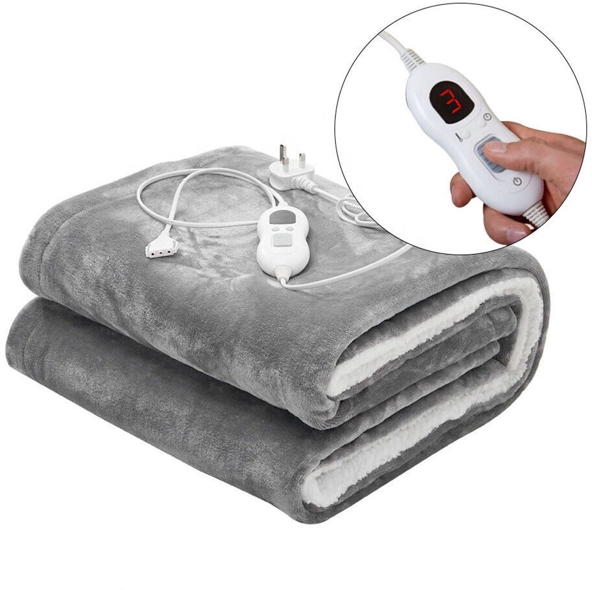 AlphaBright Elektrische Warmtedeken 9 Warmtestanden - afbeelding 3