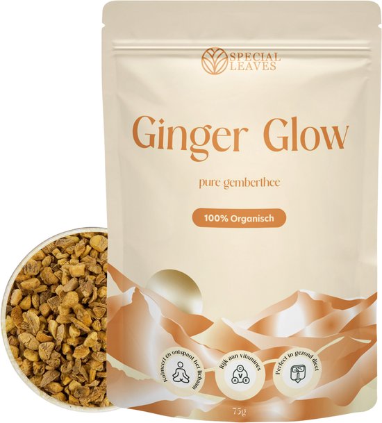 Special Leaves - Losse Thee - Ginger Glow - Pure Gemberthee - 75 gram - Gemberstukjes - Ginger Thee