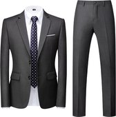Costume deux pièces Allthemen pour homme - Coupe slim à deux boutons et fente centrale - Tenue de soirée et d'affaires - L