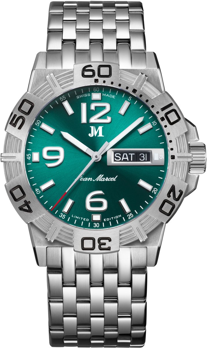 Jean Marcel Herren Armbanduhr Edelstahl Satiniert 22cm