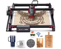 Laser Graveermachine 5W - Laser Cutter - Laserprinter All In One - Graveren - Zwart - Hout Acryl Laser Snijmachine - Bedienbaar Met APP