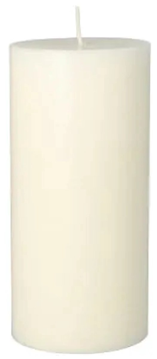 8x Stompkaars Ø 70 mm · 150 mm wit van 100% stearine volledig gekleurd